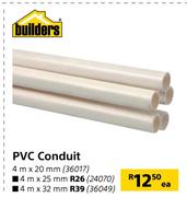Builders PVC Conduit 4m x 20mm-Each