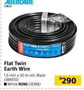 Aberdare Flat Twin Earth Wire 1.5mm X 30m Roll (White)