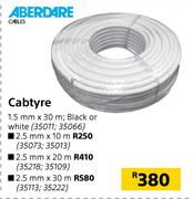 Aberdare Cabtyre 2.5mm X 10m (Black Or White)
