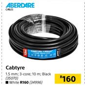 Aberdare Cabtyre 1.5mm 3-Core 10m (Black)