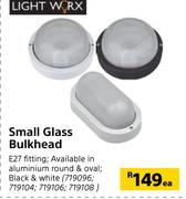 Light Worx Small Glass Bulkhead-Each