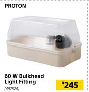Proton 60W Bulkhead Light Fitting