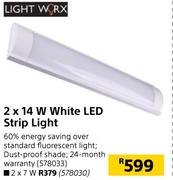 Light Worx 2 x 14 W White LED Strip Light
