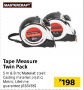 Mastercraft Tape Measure Twin Pack 5m & 8m