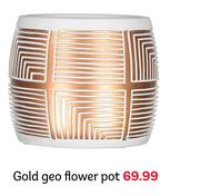 Gold Geo Flower Pot