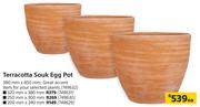 Terracotta Souk Egg Pot-380mm x 450mm