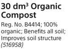 Garden Master 30 dm Cube Organic Compost- Each