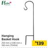 Flora Hanging Basket Hook-250mm x 0.80mm x 100mm