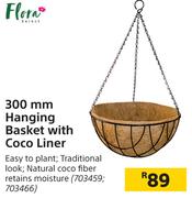 Flora 300mm Hanging Basket With Coco Liner