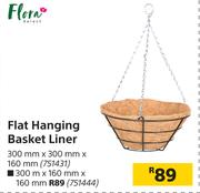 Flora Flat Hanging Basket Liner-300mm x 300mm x 160mm