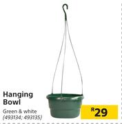 Hanging Bowl Green & White