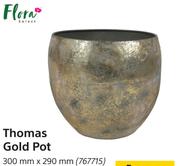 Flora Thomas Gold Pot 280 mm x 250 mm