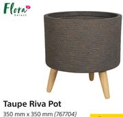 Flora Taupe Riva Pot 290 mm x 310 mm