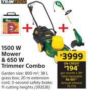 Trimtech 1500W Mower & 650W Trimmer Combo