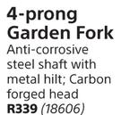 Lasher 4 Prong Garden Fork