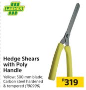 Lasher Hedge Shears With Poly Handle