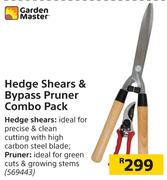 Garden Master Hedge Shears & Bypass Pruner Combo Pack