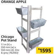 1Orange Apple Chicago Pot Stand 1.1 m (h) x 550 mm (w) x 550 mm (d)