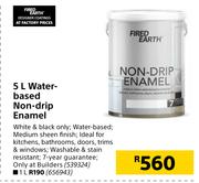 Fired Earth 1L Water Based Non Drip Enamel