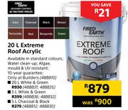 Fired Earth 5L Extreme Roof Acrylic Charcoal & Black