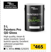 Fired Earth 1Ltr Painters Pro QD Gloss (White)