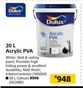 Dulux 20Ltr Acrylic PVA (Colours)