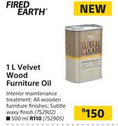 Fired Earth 1Ltr Velvet Wood Furniture Oil