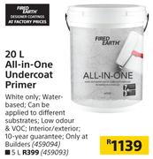 Fired Earth 20L All In One Undercoat Primer