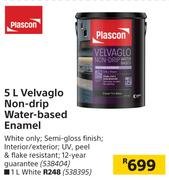 Plascon 5L Velvaglo Non Drip Water Based Enamel