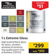 Fired Earth 1L Extreme Gloss