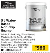 Fired Earth 1L Water Based Non Drip Enamel