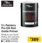 Fired Earth 5L Painters Pro QD Red Oxide Primer