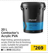 Citycoat 20L Contractor's Acrylic PVA