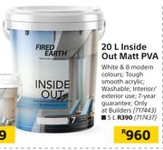 Fired Earth 20L Inside Out Matt PVA