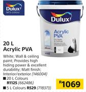 Dulux 20L Acrylic PVA