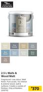 Fired Earth 2.5L Walls & Wood Matt