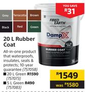 Fired Earth Damp X 20L Rubber Coat
