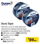Duram Dura Tape-150mm x 2.5m Each