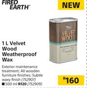 Fired Earth 500ml Velvet Wood Weatherproof Wax
