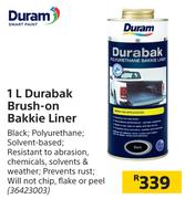 Duram 1L Durabak Brush On Bakkie Liner