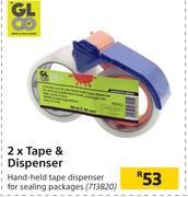 Gloo It 2 x Tape & Dispenser
