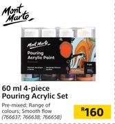 Mont Marte 4 Piece Pouring Acrylic Set-60ml