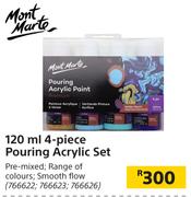 Mont Marte 4 Piece Pouring Acrylic Set-120ml
