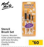 Mont Marte Stencil Brush Set