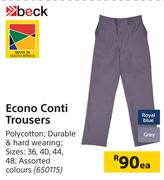 Beck Econo Conti Trousers-Each