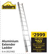 Builders Aluminum Extension Ladder (6m)