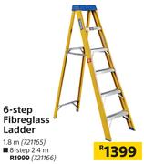 6 Step 1.8m Fibreglass Ladder 