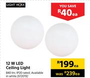 LightWorx 12W LED Ceiling Light-Each
