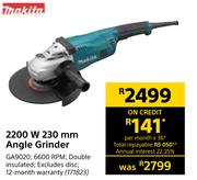 Makita 2200W 230mm Angle Grinder GA9020