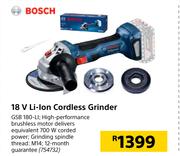 Bosch 18V Li-Ion Cordless Grinder GSB180-Ll